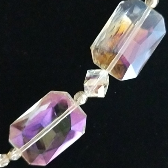 NWT Repurposed Hand Crafted Vintage Jewelry Assemblage Crystal Necklace - Picture 7 of 16